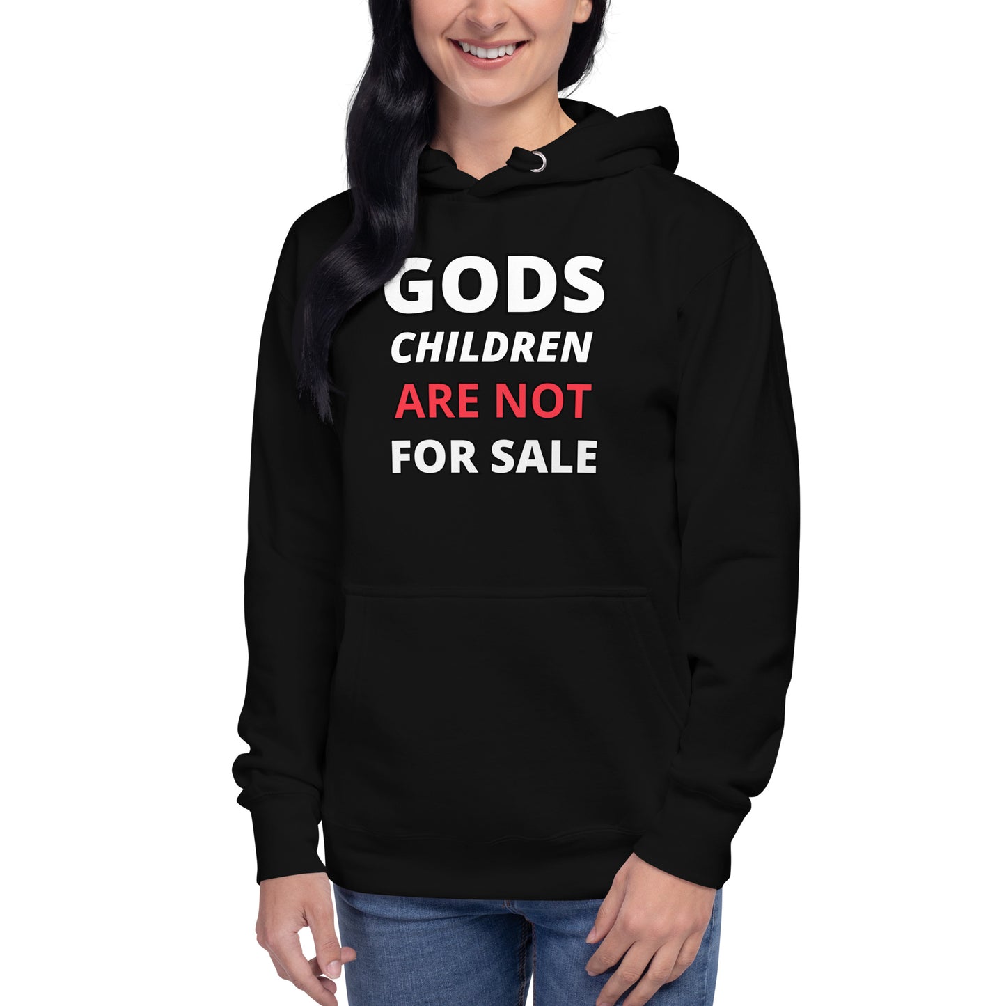 π Gods Children are NOT for Sale | Text inspired Adult Unisex Hoodie