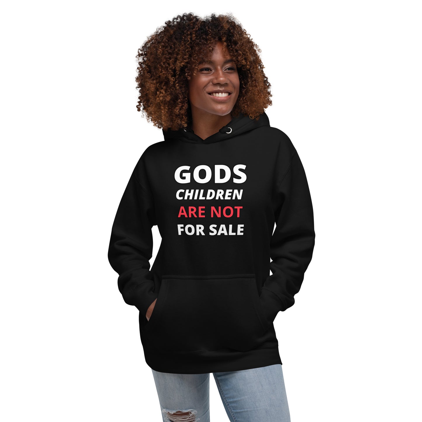 π Gods Children are NOT for Sale | Text inspired Adult Unisex Hoodie