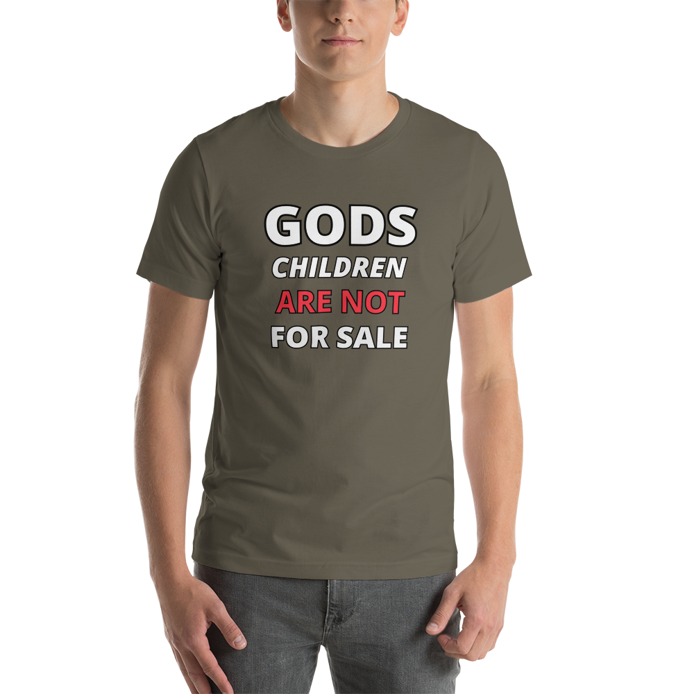 π Gods Children are NOT for Sale | Text inspired Adult Unisex t-shirt