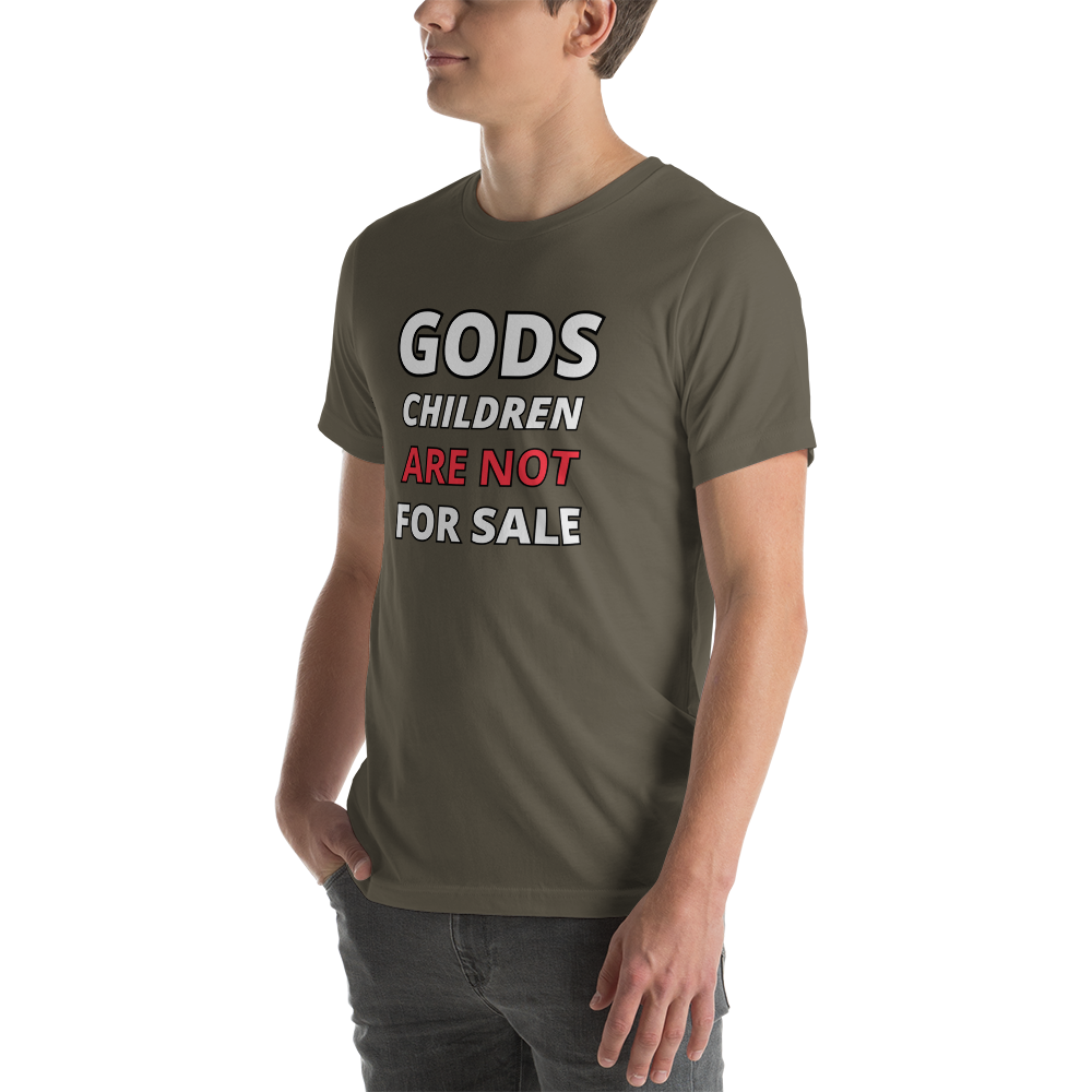 π Gods Children are NOT for Sale | Text inspired Adult Unisex t-shirt