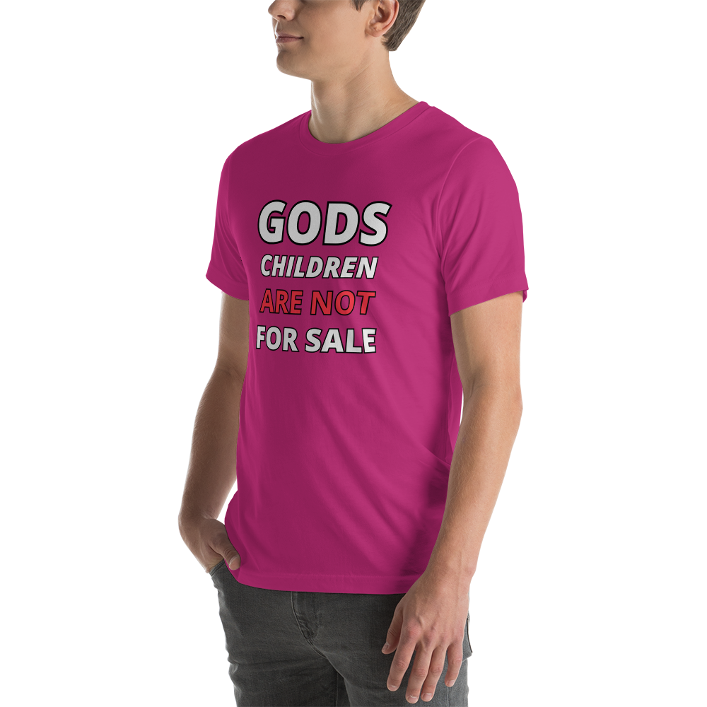 π Gods Children are NOT for Sale | Text inspired Adult Unisex t-shirt