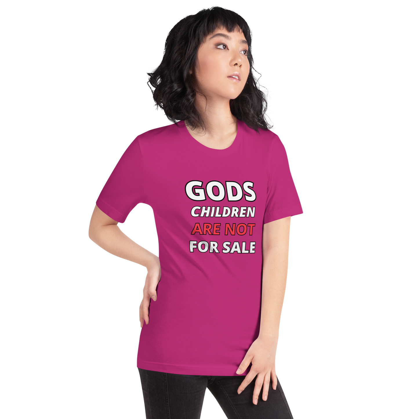 π Gods Children are NOT for Sale | Text inspired Adult Unisex t-shirt