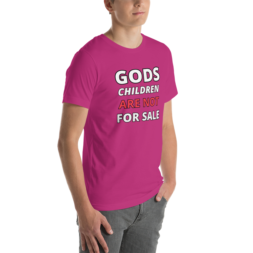 π Gods Children are NOT for Sale | Text inspired Adult Unisex t-shirt