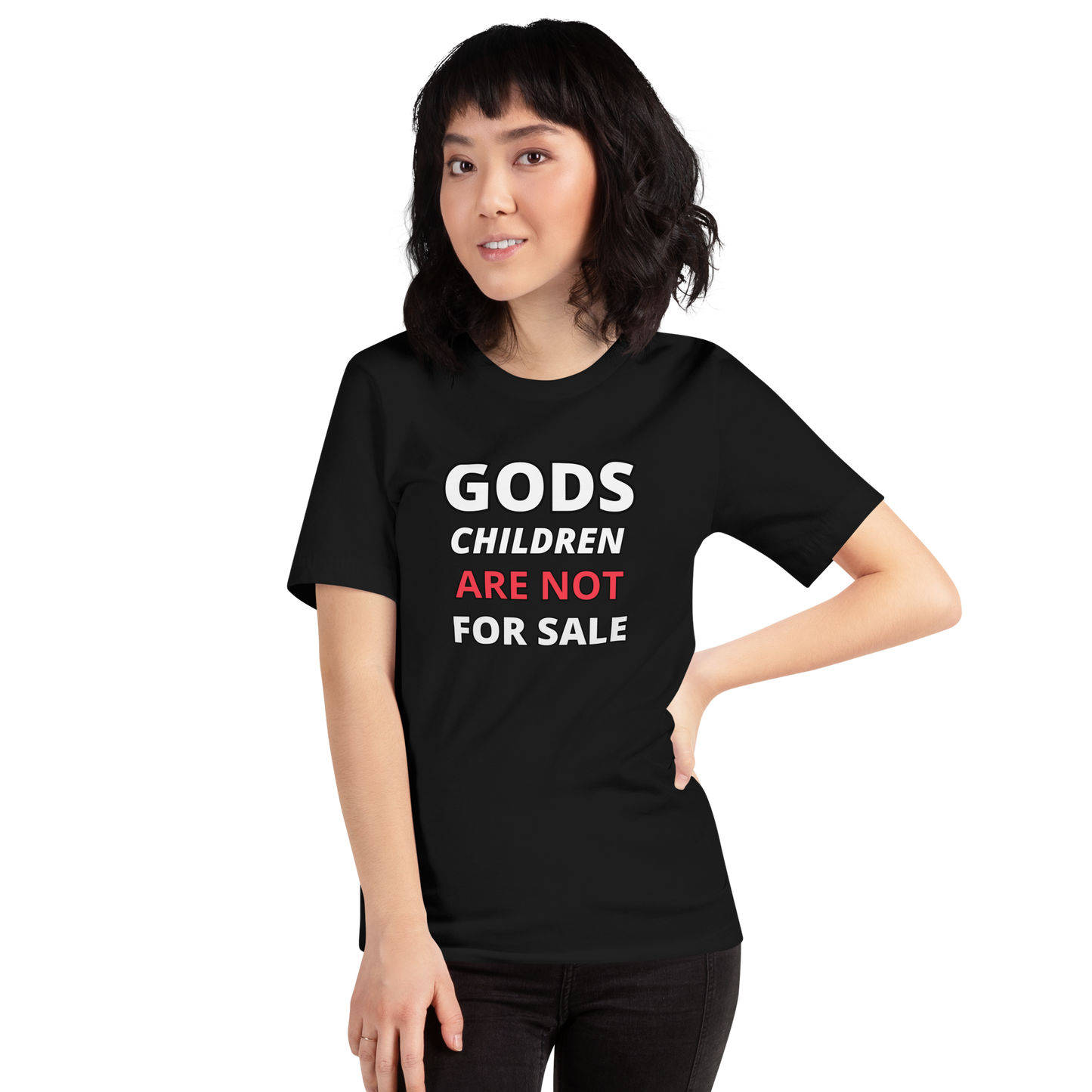 π Gods Children are NOT for Sale | Text inspired Adult Unisex t-shirt