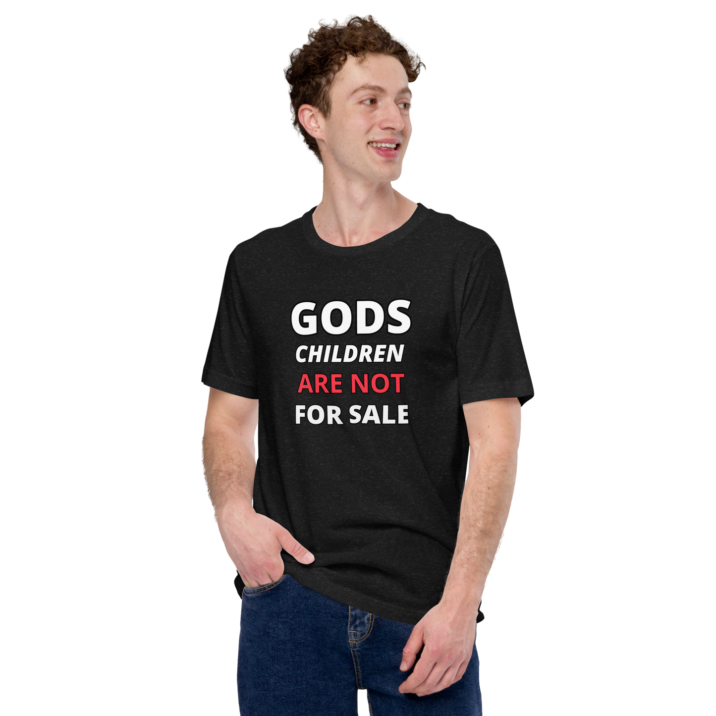 π Gods Children are NOT for Sale | Text inspired Adult Unisex t-shirt