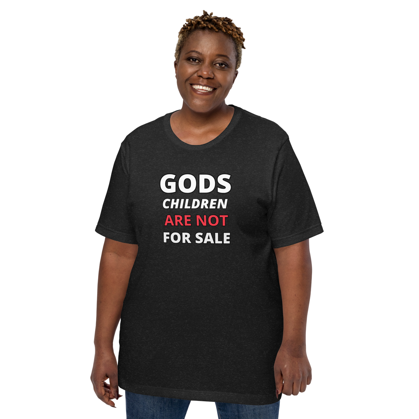 π Gods Children are NOT for Sale | Text inspired Adult Unisex t-shirt
