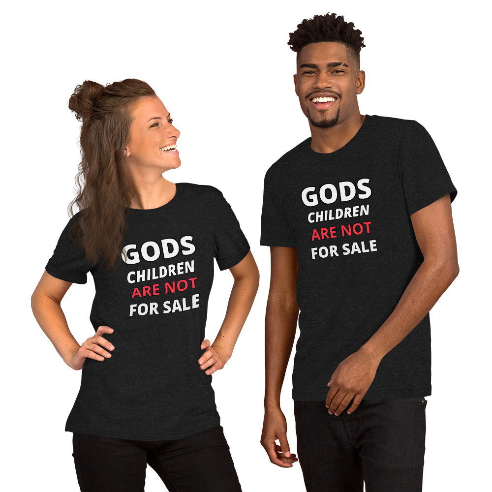 π Gods Children are NOT for Sale | Text inspired Adult Unisex t-shirt