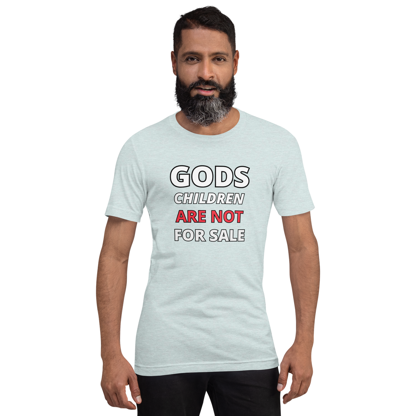 π Gods Children are NOT for Sale | Text inspired Adult Unisex t-shirt