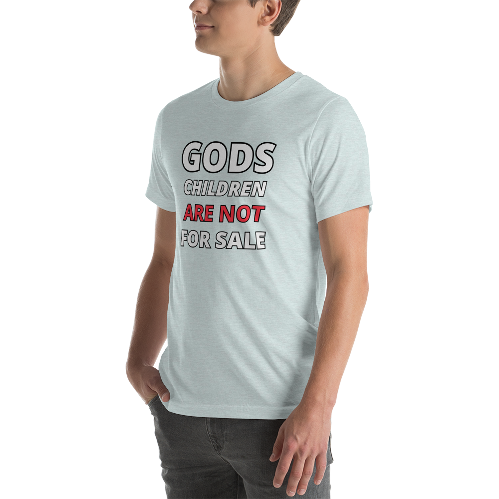π Gods Children are NOT for Sale | Text inspired Adult Unisex t-shirt