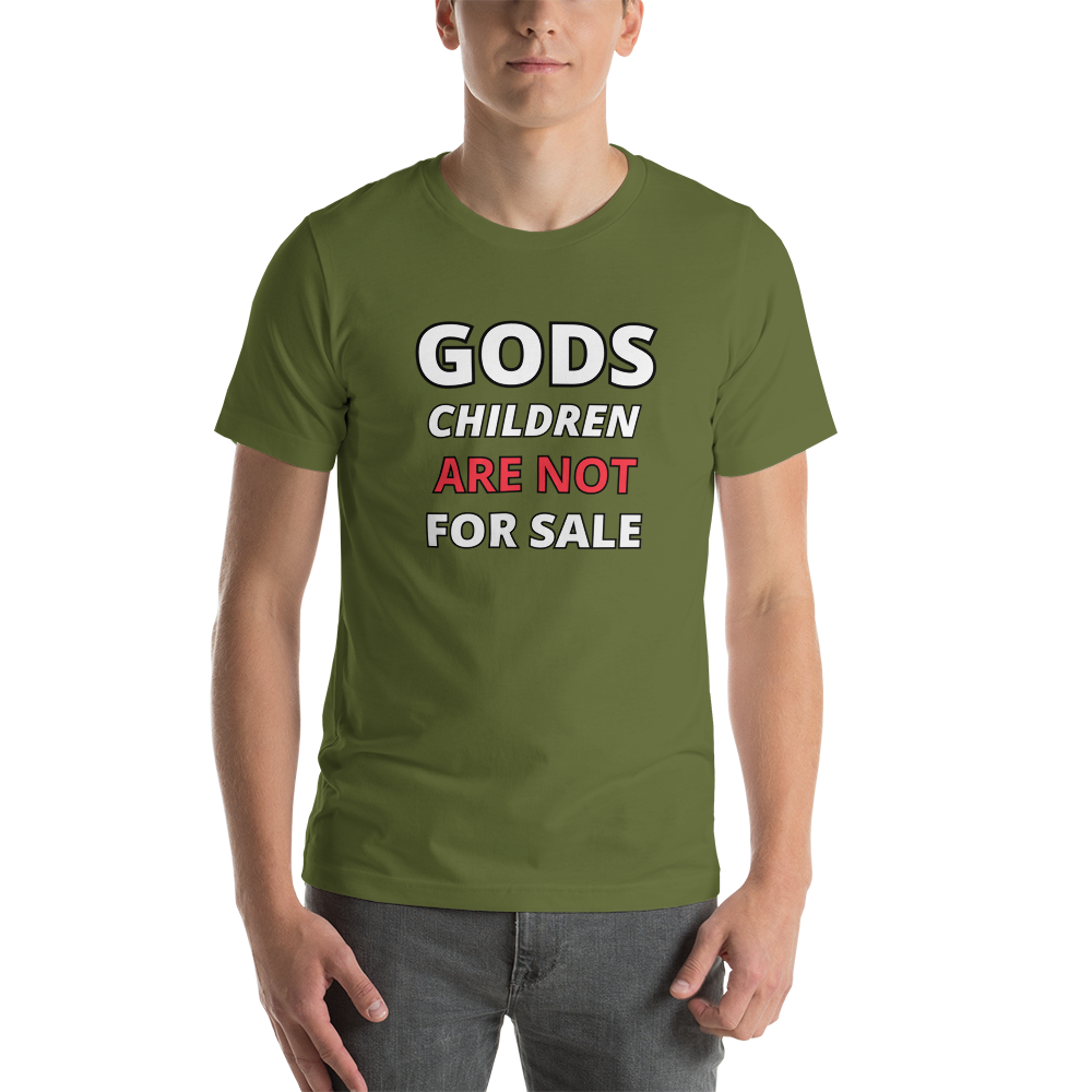 π Gods Children are NOT for Sale | Text inspired Adult Unisex t-shirt