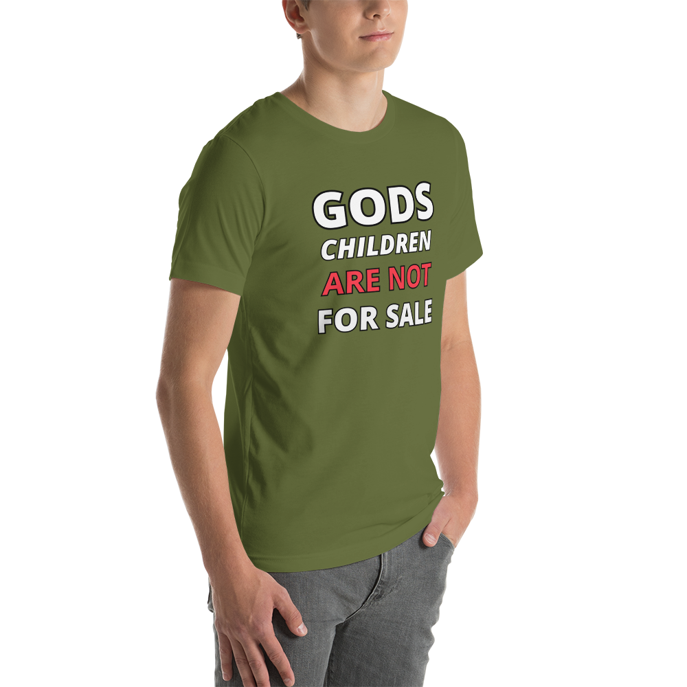π Gods Children are NOT for Sale | Text inspired Adult Unisex t-shirt