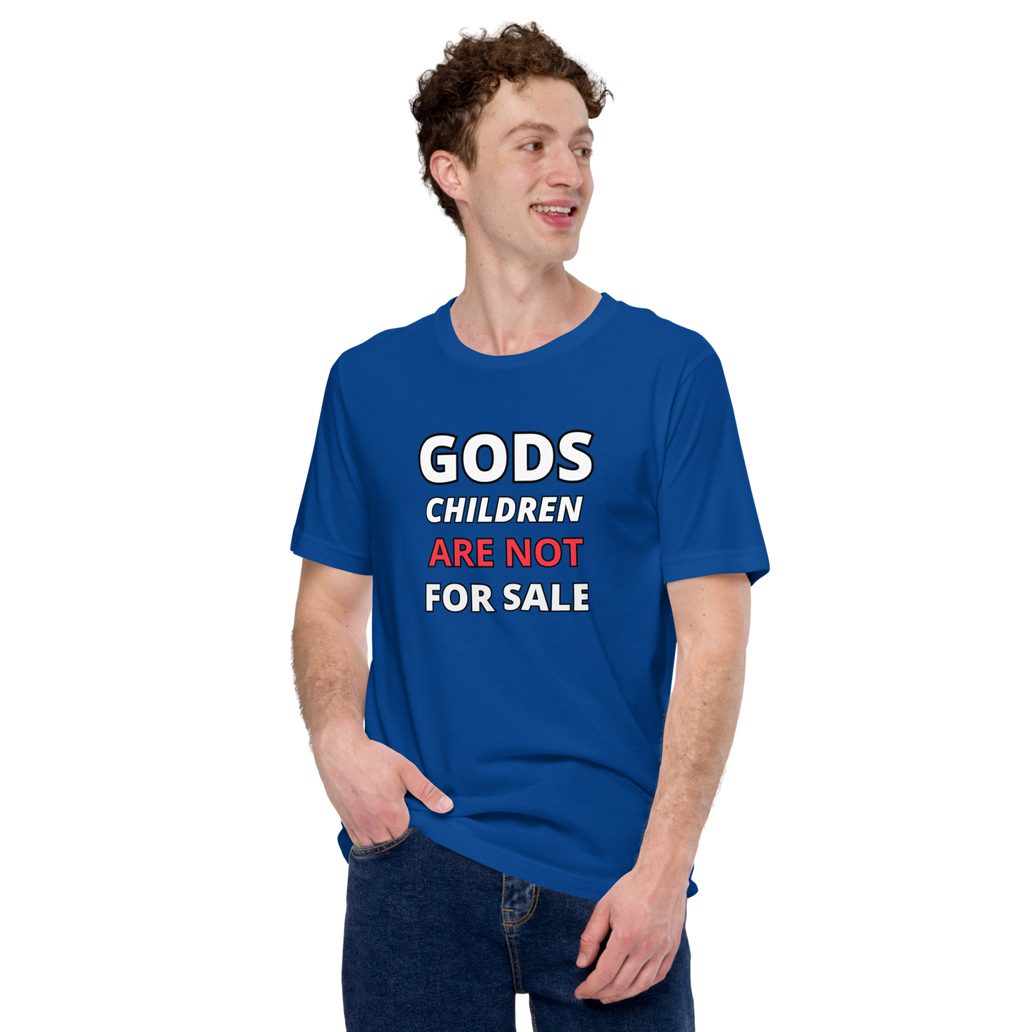 π Gods Children are NOT for Sale | Text inspired Adult Unisex t-shirt