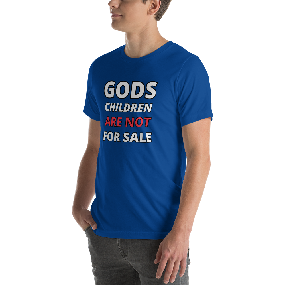 π Gods Children are NOT for Sale | Text inspired Adult Unisex t-shirt