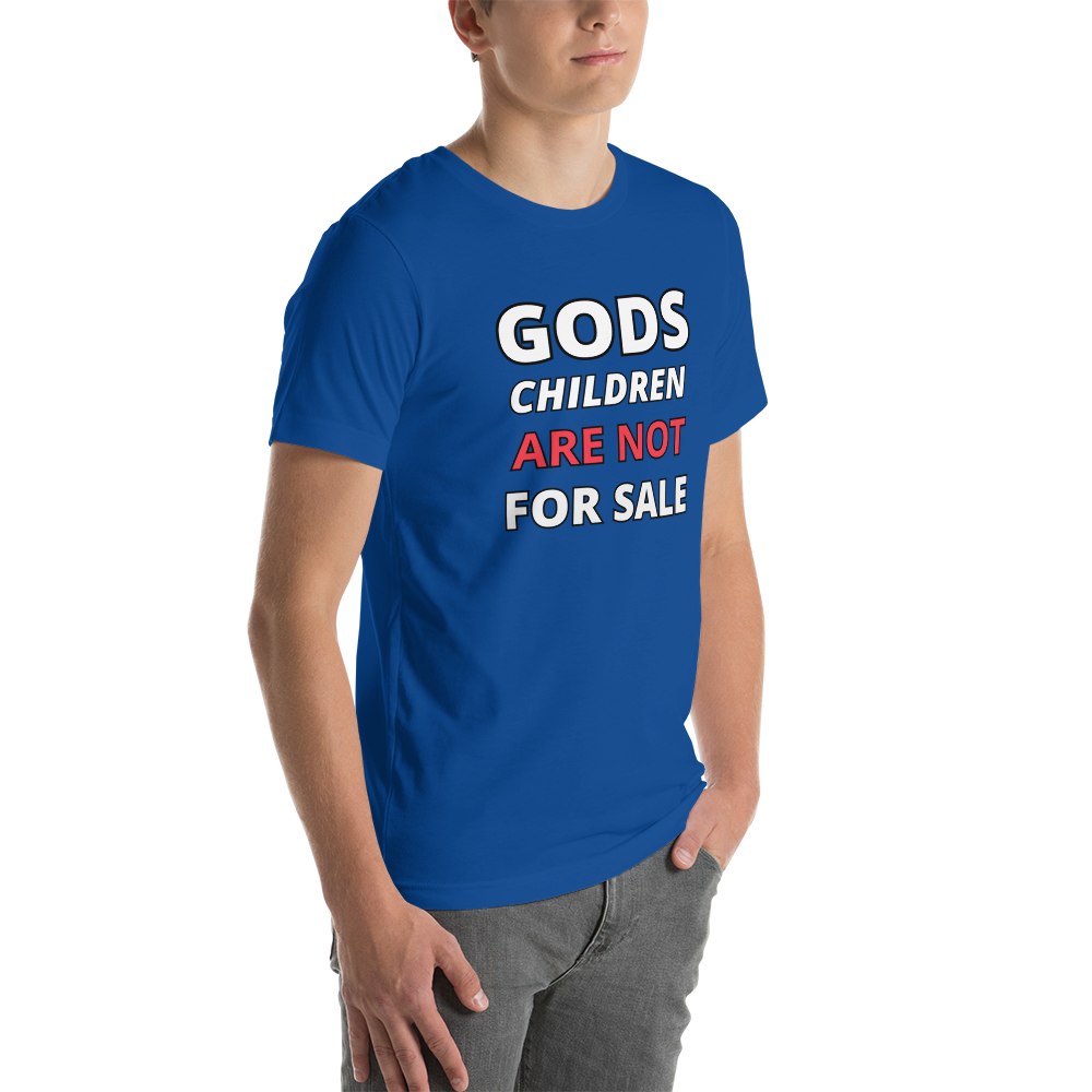 π Gods Children are NOT for Sale | Text inspired Adult Unisex t-shirt