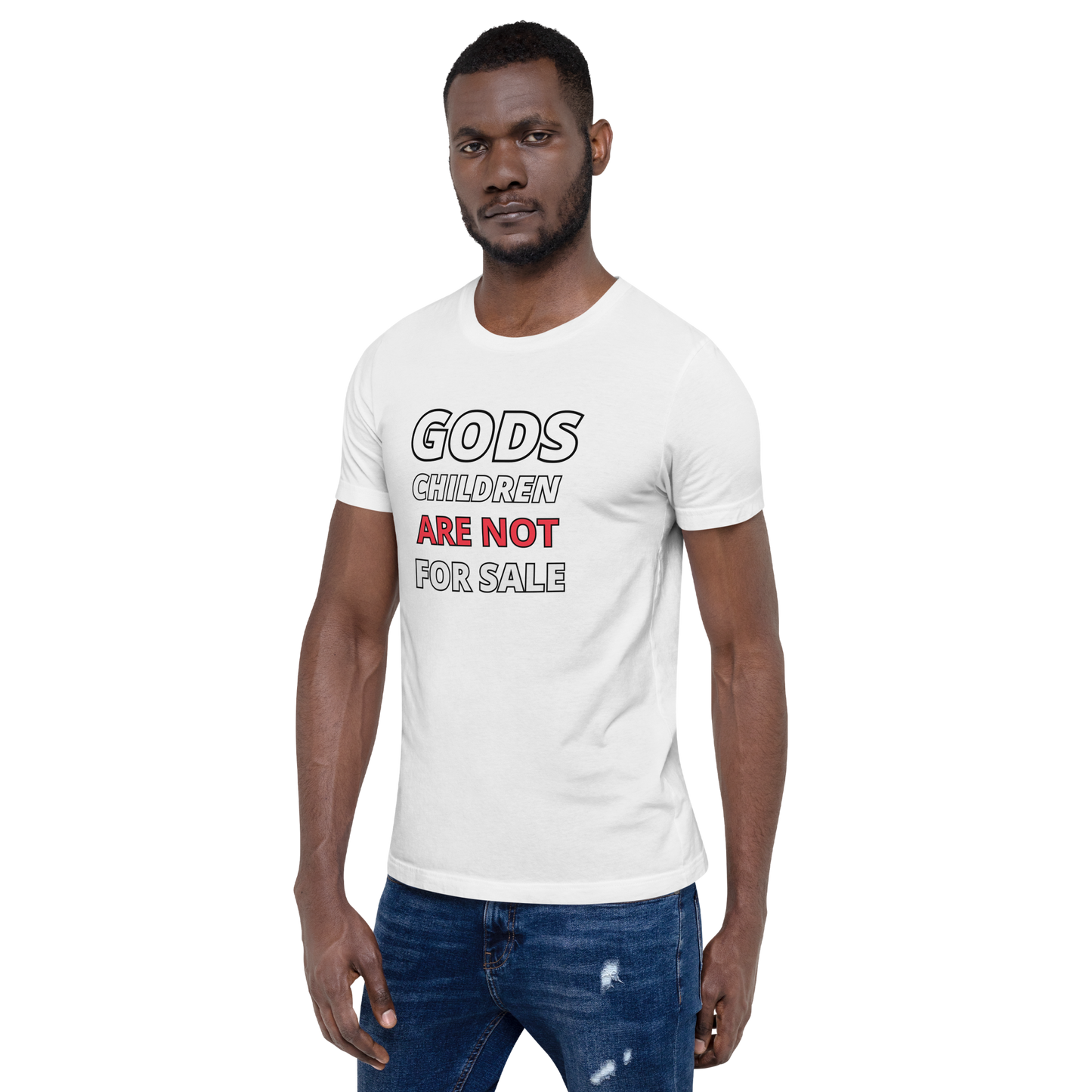 π Gods Children are NOT for Sale | Text inspired Adult Unisex t-shirt