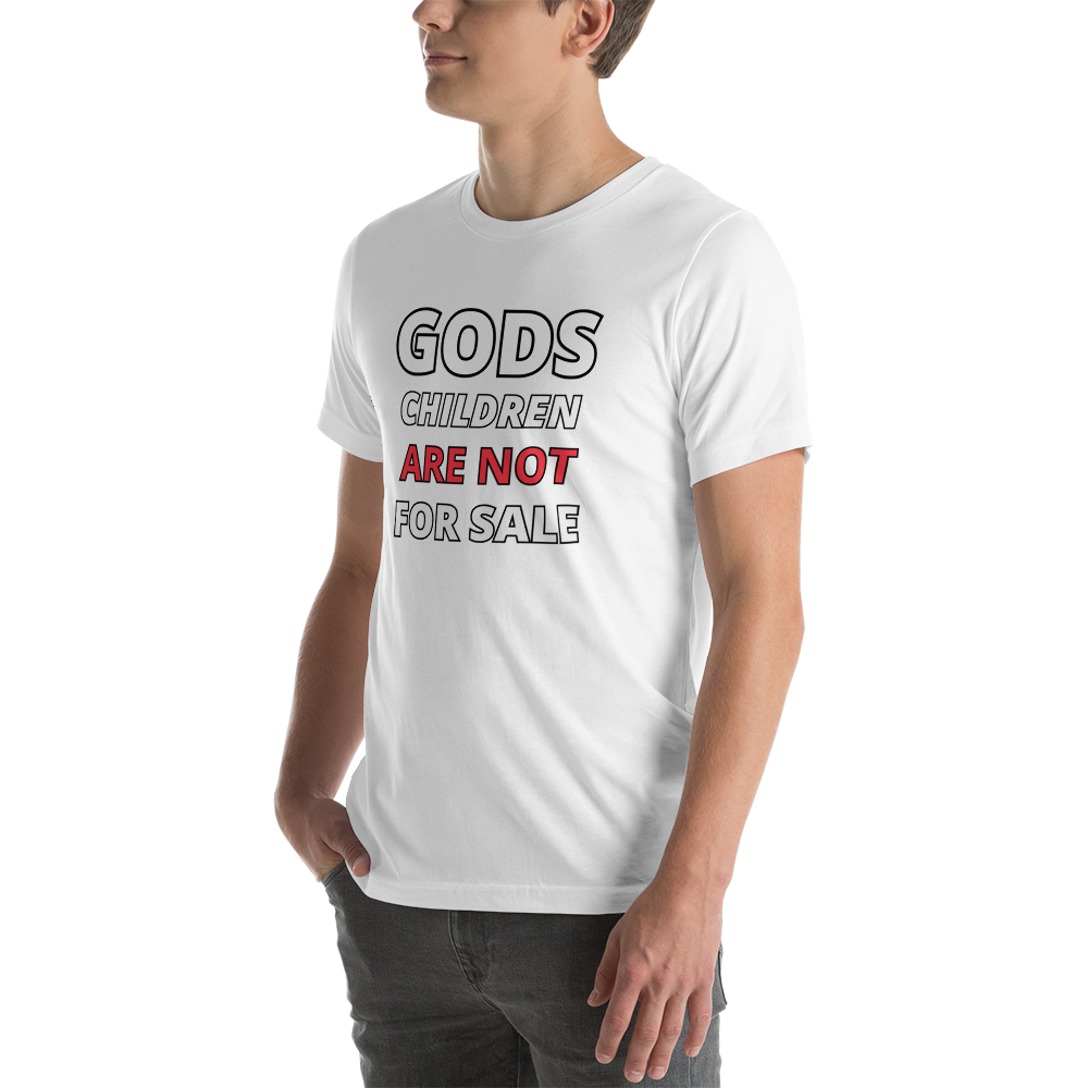 π Gods Children are NOT for Sale | Text inspired Adult Unisex t-shirt
