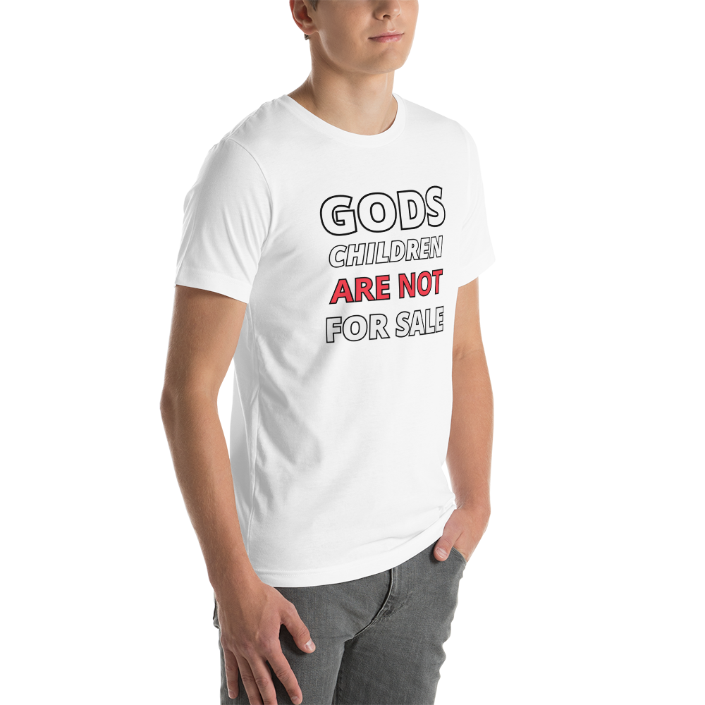 π Gods Children are NOT for Sale | Text inspired Adult Unisex t-shirt