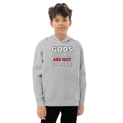 🌞 Gods Children are NOT for Sale  | Text Inspired Kids fleece hoodie