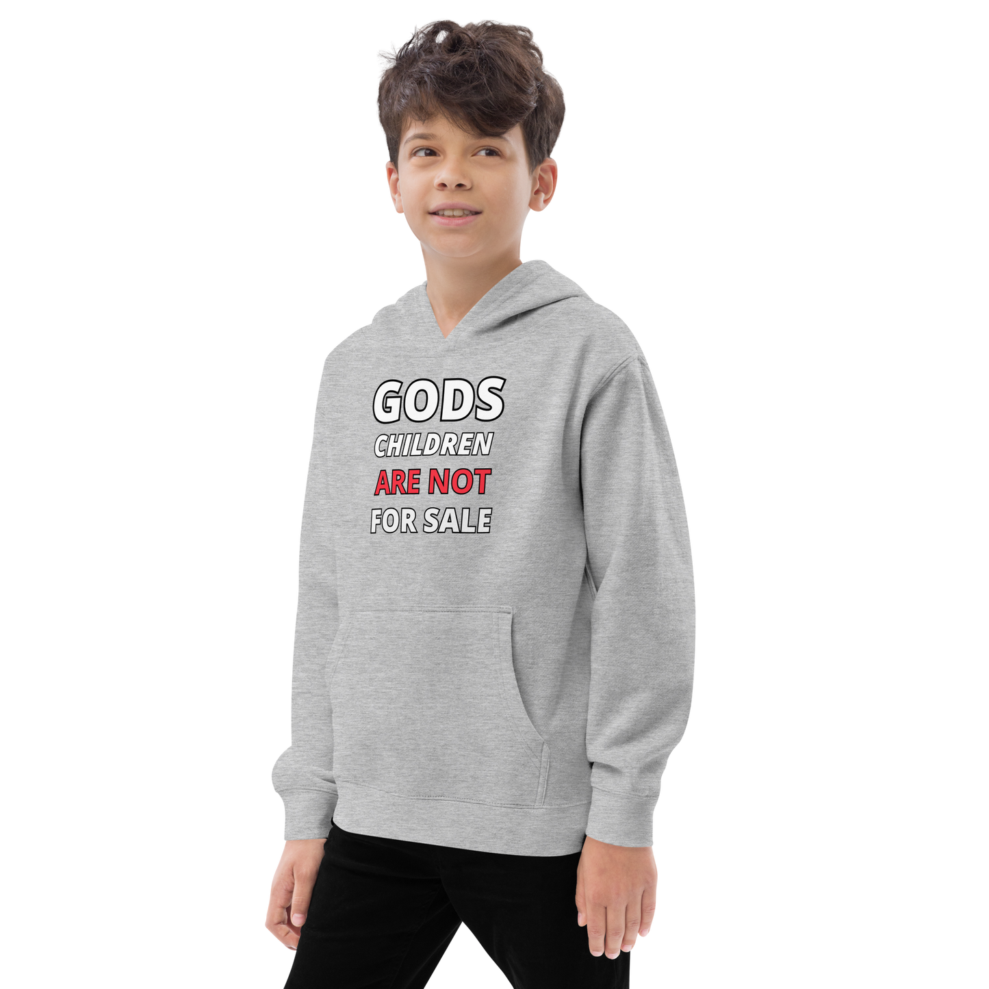 🌞 Gods Children are NOT for Sale  | Text Inspired Kids fleece hoodie