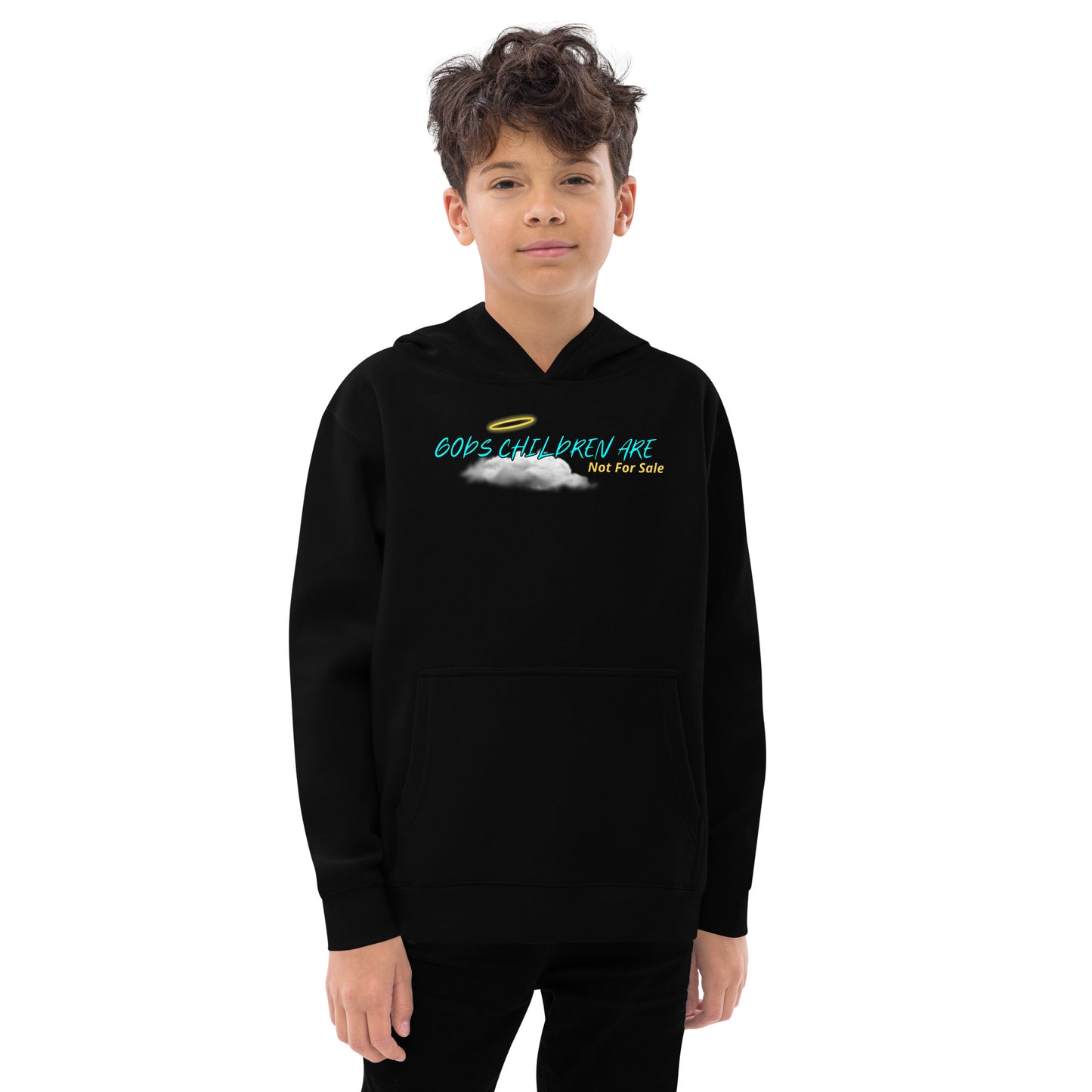 Gods children not for sale | Cloud Inspired Kids fleece hoodie