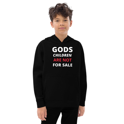 🌞 Gods Children are NOT for Sale  | Text Inspired Kids fleece hoodie