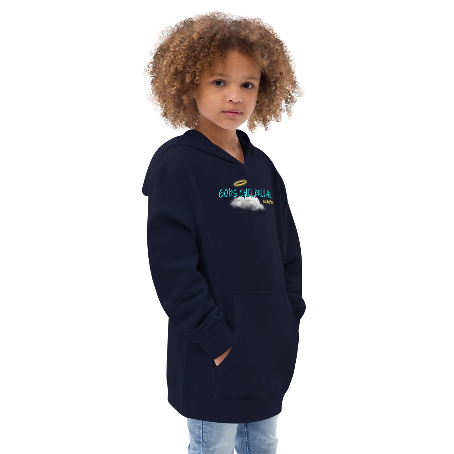 Gods children not for sale | Cloud Inspired Kids fleece hoodie