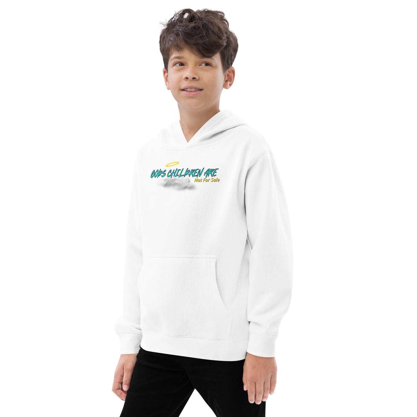 Gods children not for sale | Cloud Inspired Kids fleece hoodie