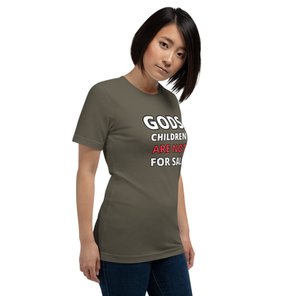 🌞 Gods Children are NOT for Sale | Text inspired Adult Unisex t-shirt