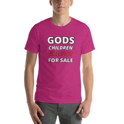 🌞 Gods Children are NOT for Sale | Text inspired Adult Unisex t-shirt