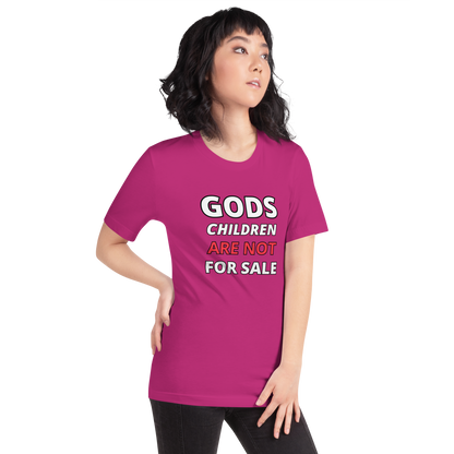 🌞 Gods Children are NOT for Sale | Text inspired Adult Unisex t-shirt