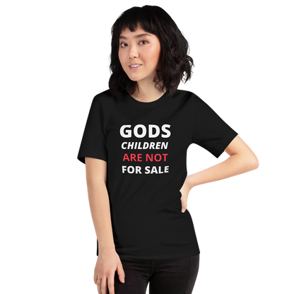 🌞 Gods Children are NOT for Sale | Text inspired Adult Unisex t-shirt