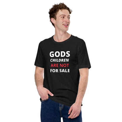 🌞 Gods Children are NOT for Sale | Text inspired Adult Unisex t-shirt