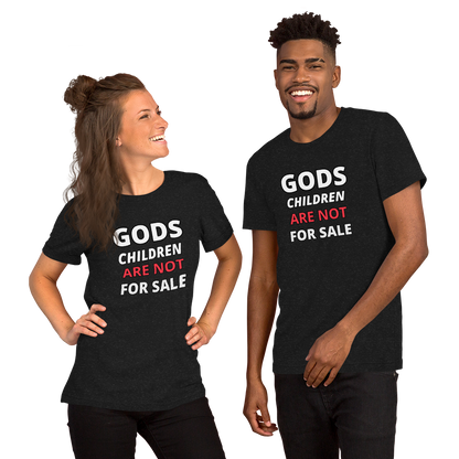 🌞 Gods Children are NOT for Sale | Text inspired Adult Unisex t-shirt