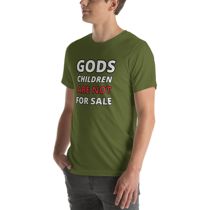 🌞 Gods Children are NOT for Sale | Text inspired Adult Unisex t-shirt