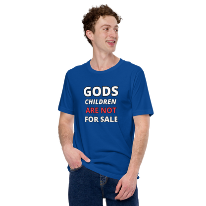 🌞 Gods Children are NOT for Sale | Text inspired Adult Unisex t-shirt