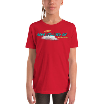 Gods children are not for sale | Cloud Inspired Youth Short Sleeve T-Shirt