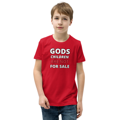 🌞 Gods Children are NOT for Sale | Text Inspired Youth Short Sleeve T-Shirt